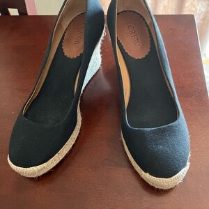 J. Crew Women's Black Wedge Shoes